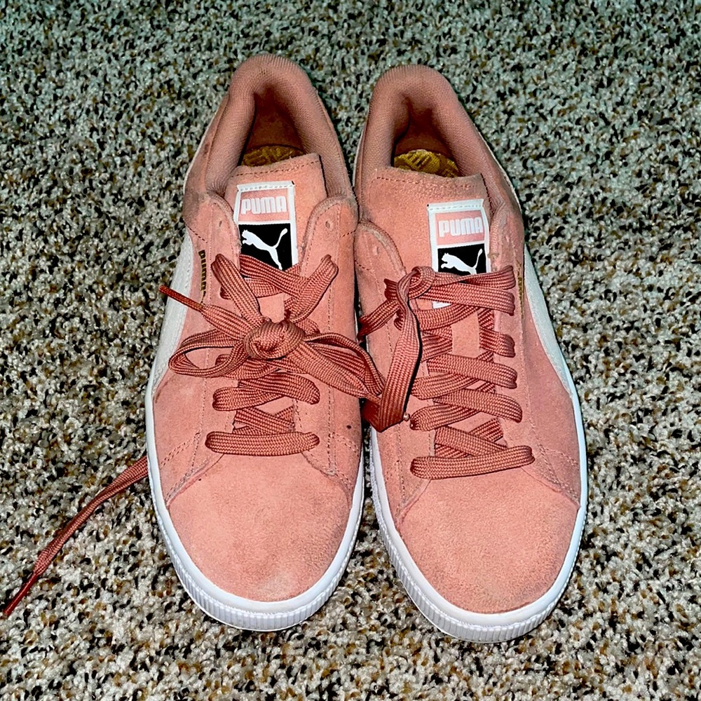 Pink puma sneakers